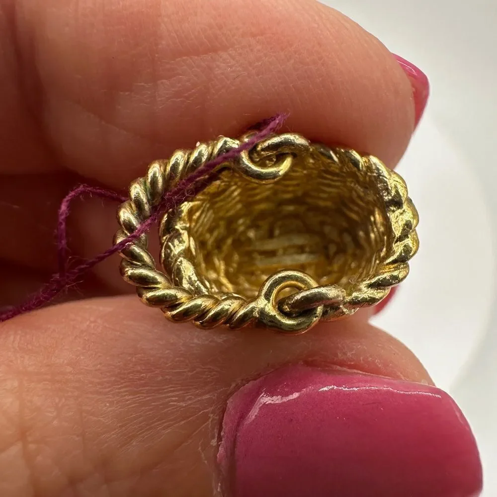 Brown county #7 swinging gold over‎ sterling silver charm!
